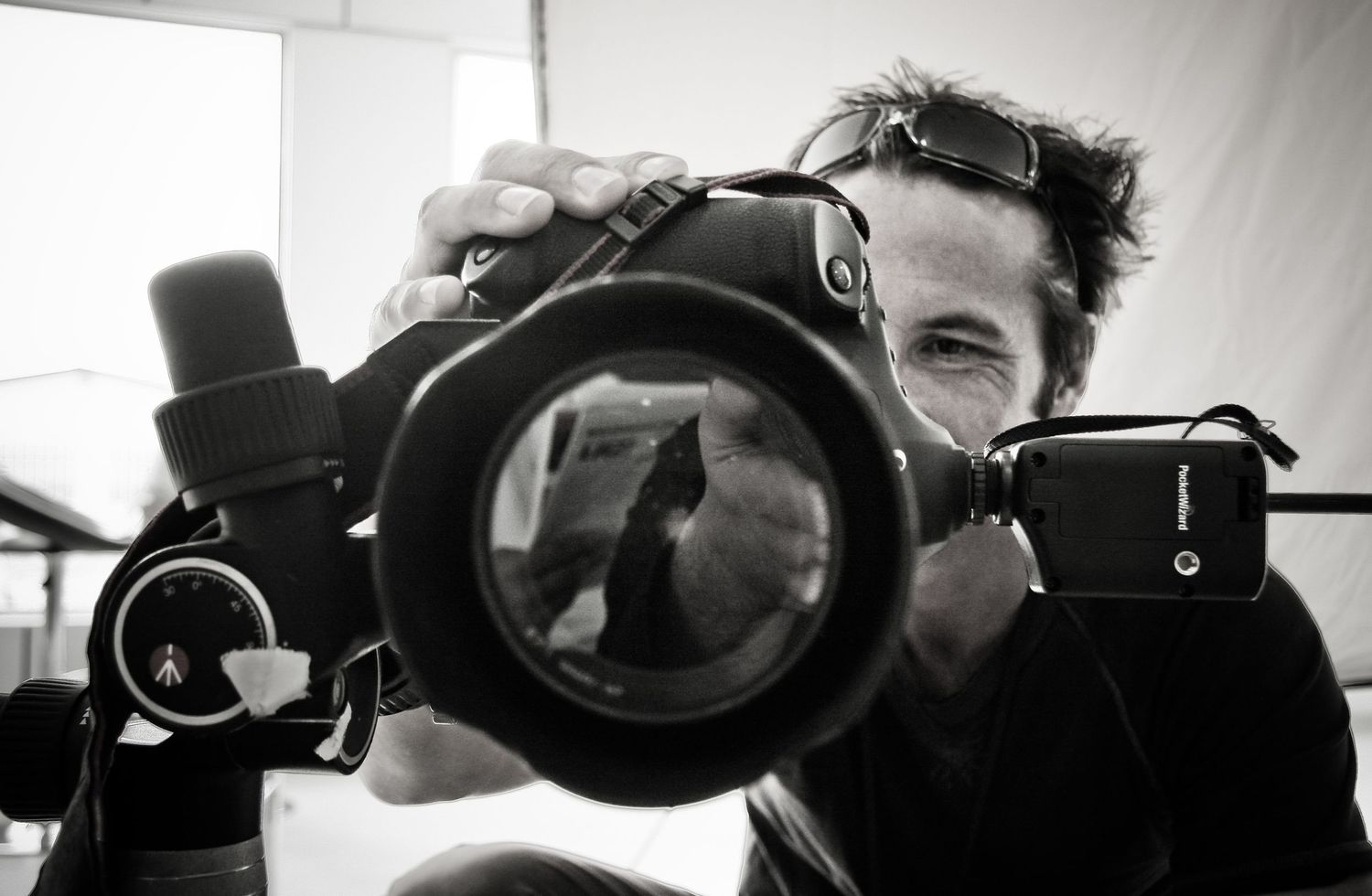 A photo of me behind my camera.