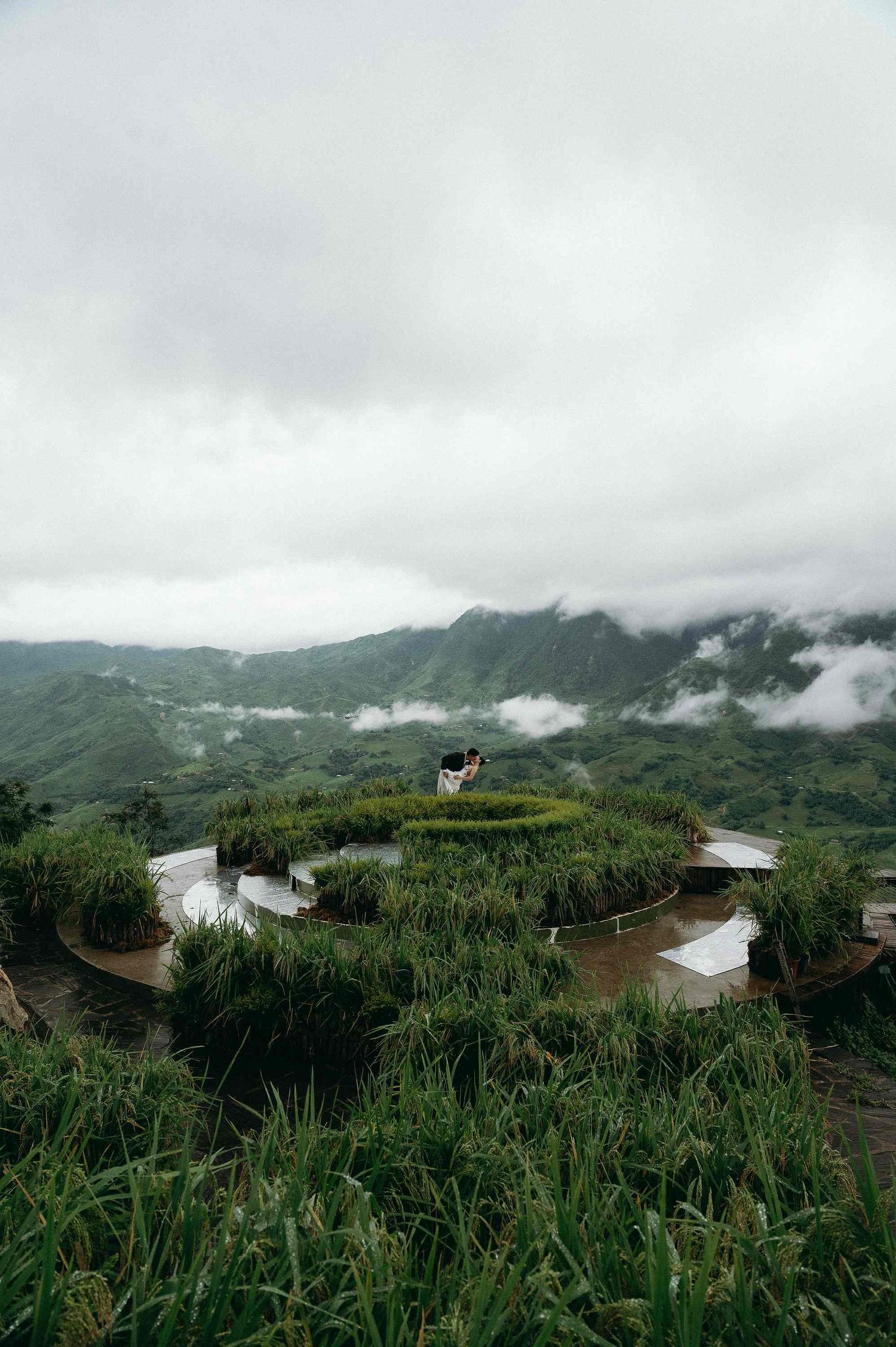 wedding ceremony: linh & Daniel elopement in Sapa – intimate wedding ceremony inspired by the Cycle of Rice, by AnhVuWedding.