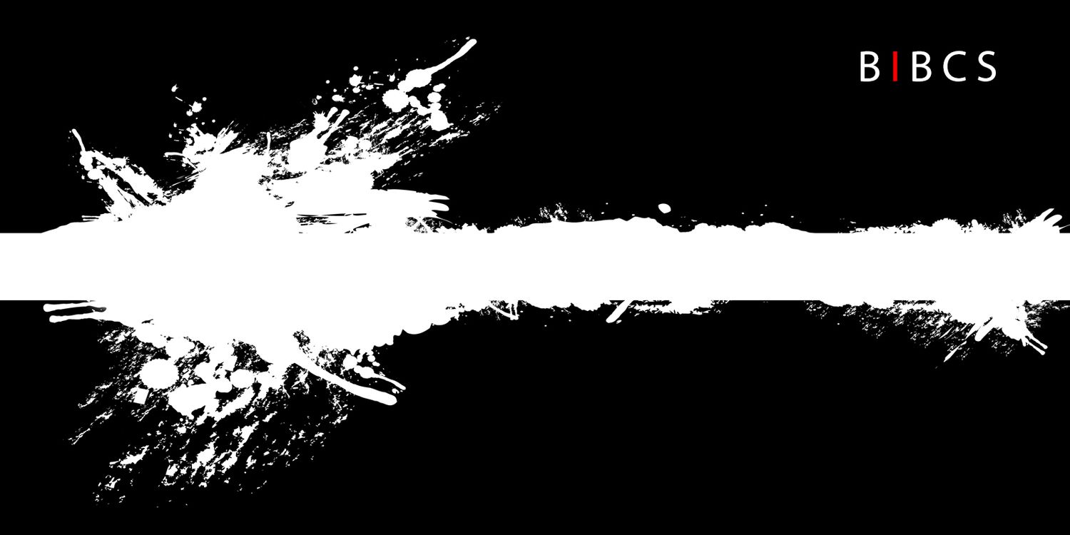 Black and white abstract grunge texture with BBCS text on dark background.