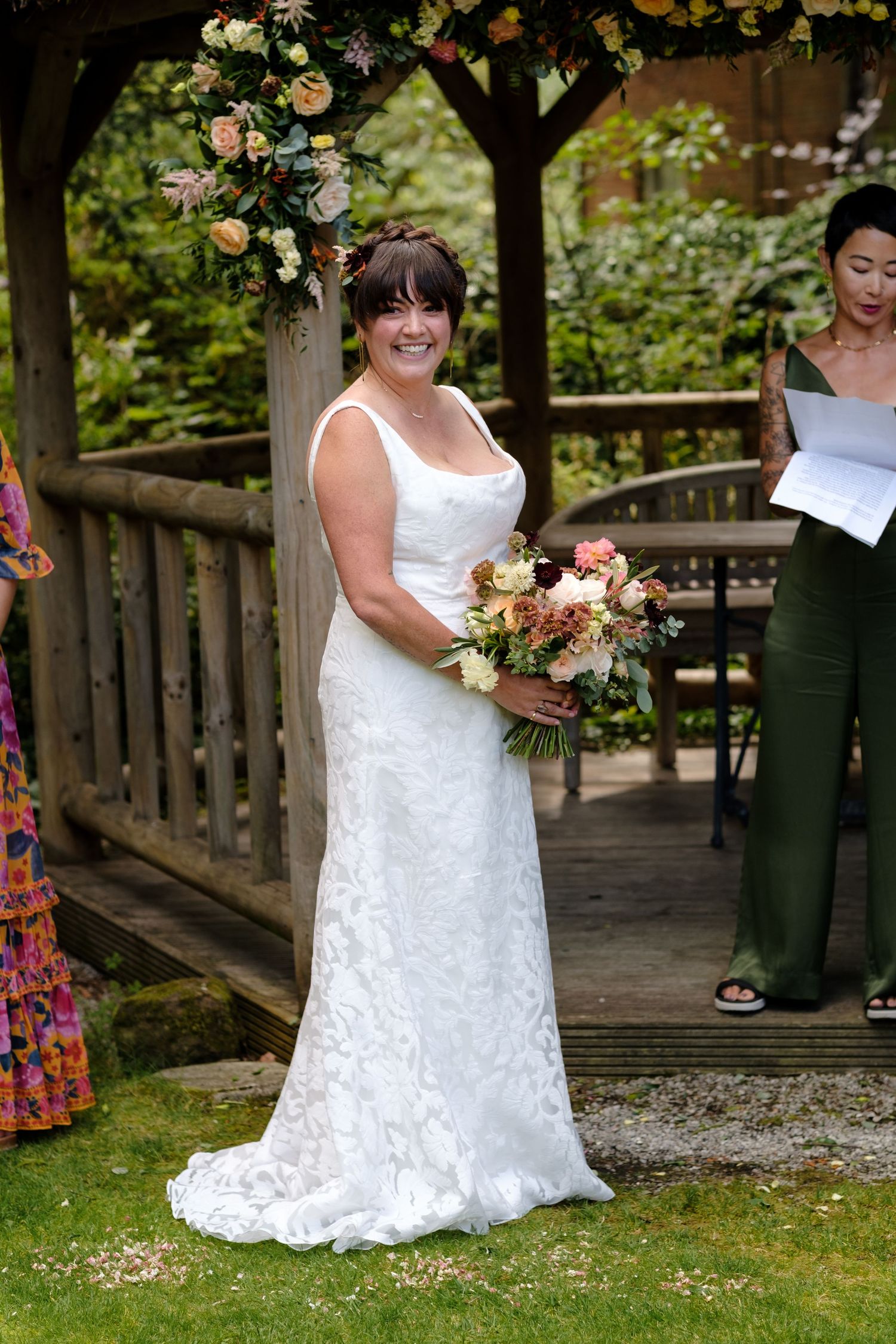 Outdoor wedding ceremony by Norfolk and Norwich wedding photographer covering Norfolk, Suffolk, Cambridgeshire, and throughout the UK.