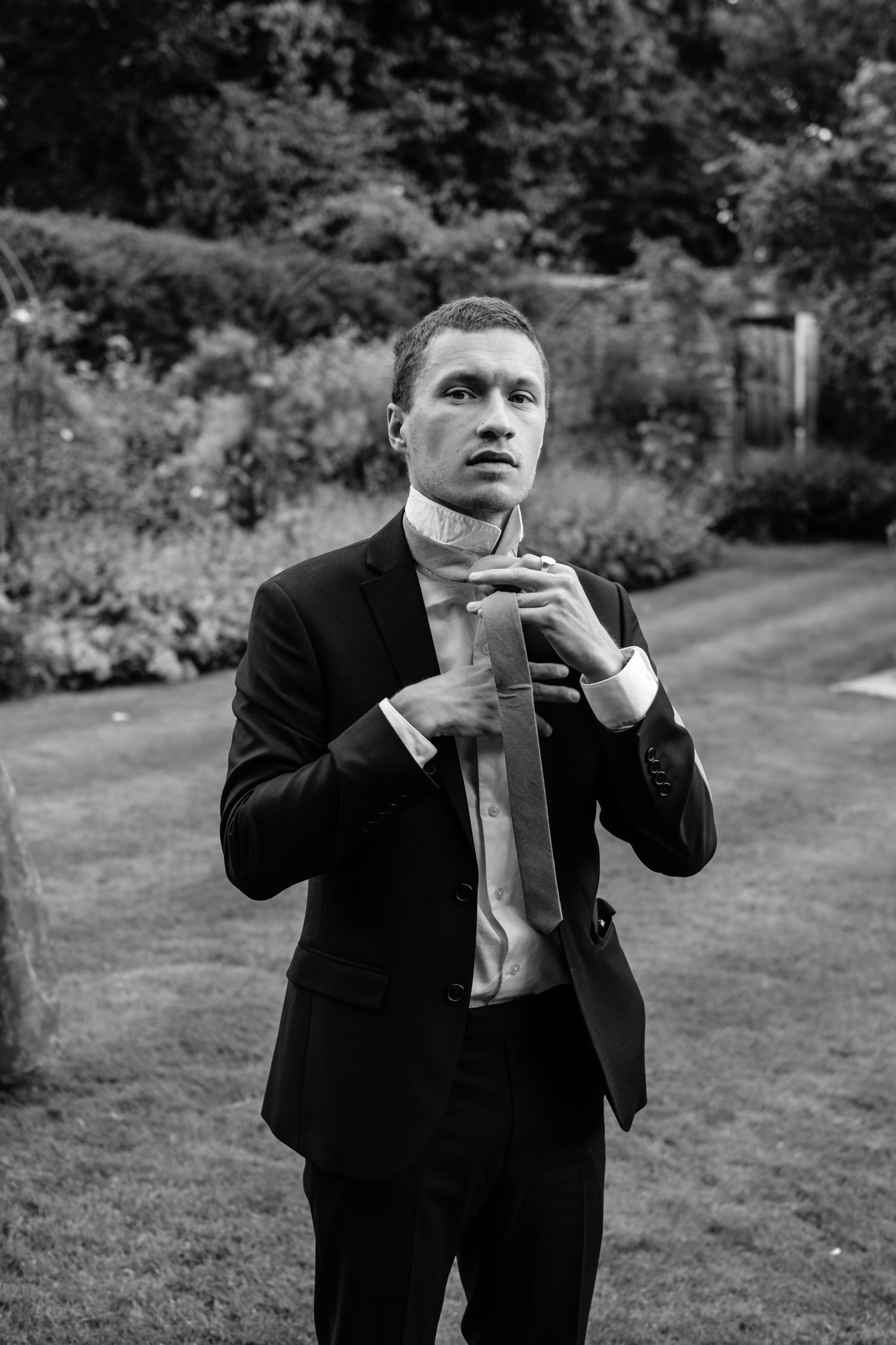 Groom preparation images by Norfolk and Norwich wedding photographer covering Norfolk, Suffolk, Cambridgeshire, and throughout the UK.