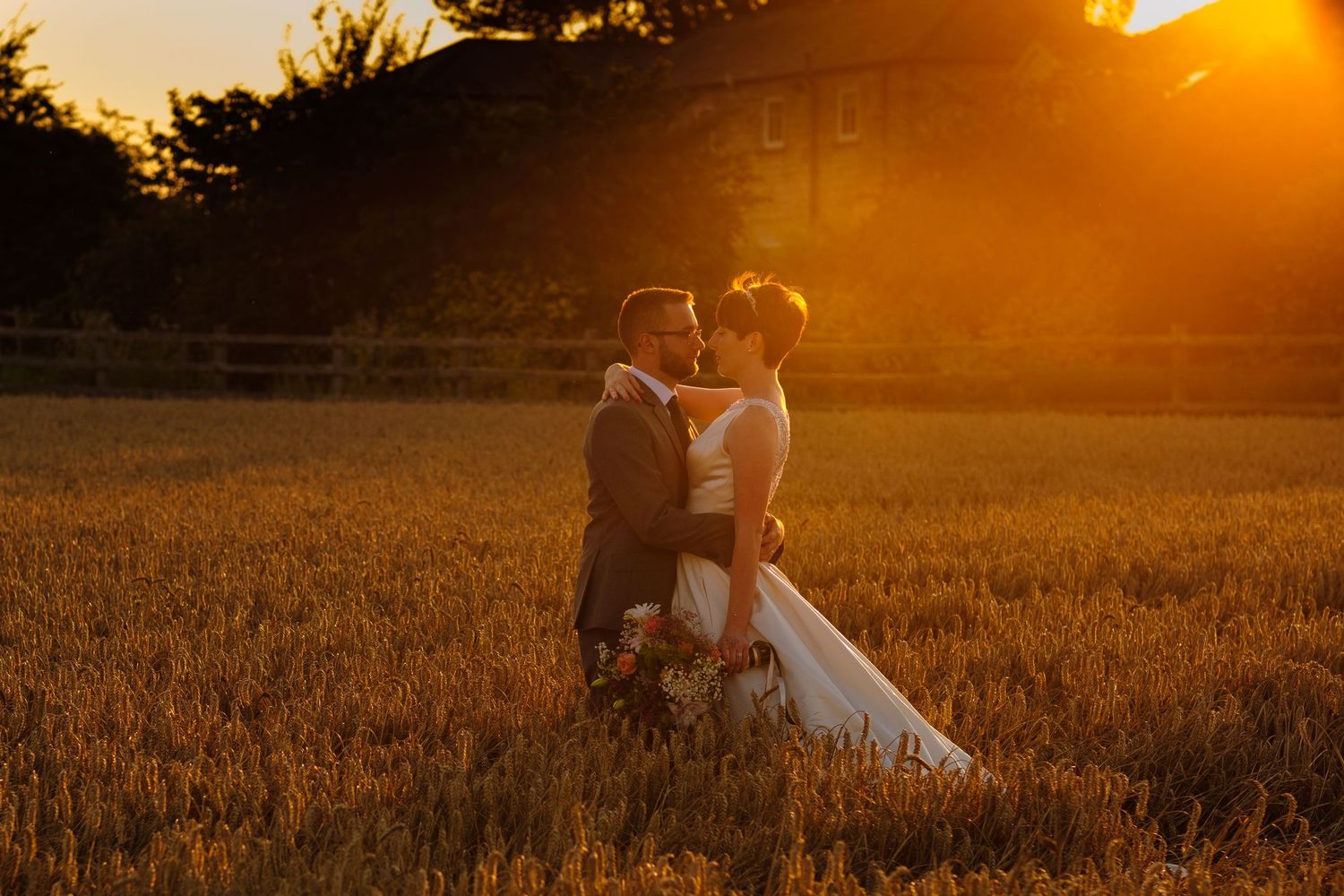 Sunset wedding photography by Norfolk wedding photographer Chris Loneragan. Available in Norfolk, Norwich, Suffolk, Cambridge.