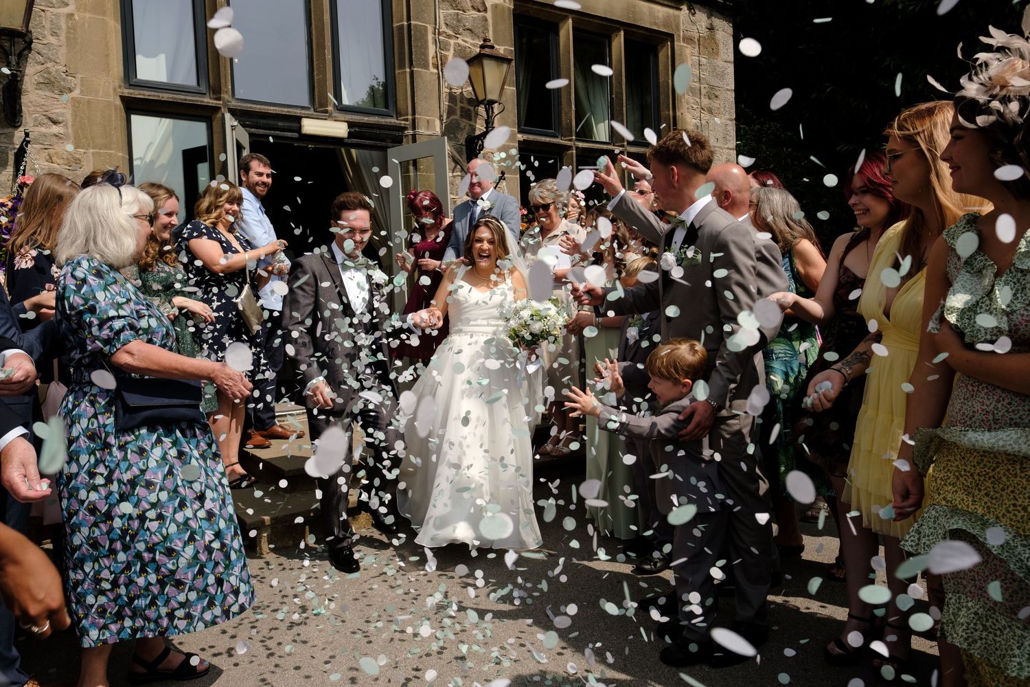 Norfolk Wedding Photographer at The Maynard Arms. Confetti.