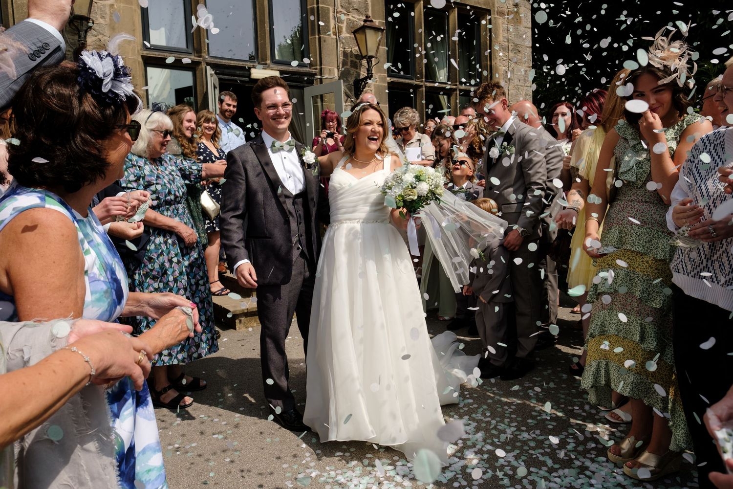 Norfolk Wedding Photographer at The Maynard Arms. Confetti.