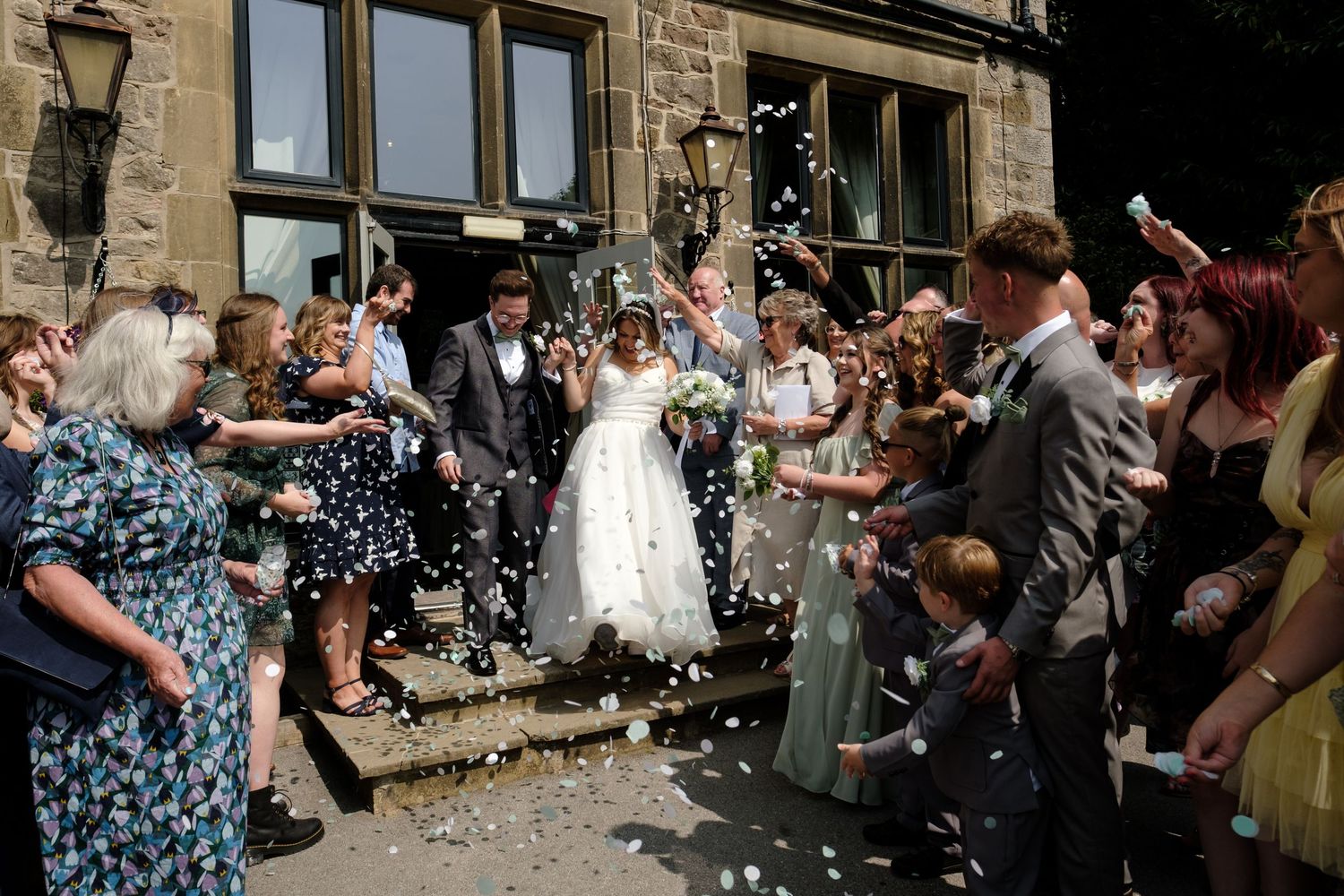 Norfolk Wedding Photographer at The Maynard Arms. Confetti.