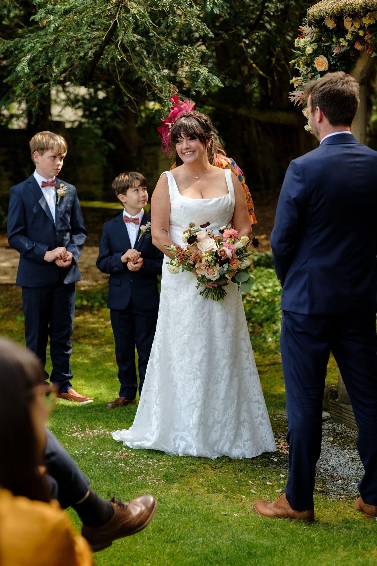 Outdoor wedding ceremony by Norfolk and Norwich wedding photographer covering Norfolk, Suffolk, Cambridgeshire, and throughout the UK.