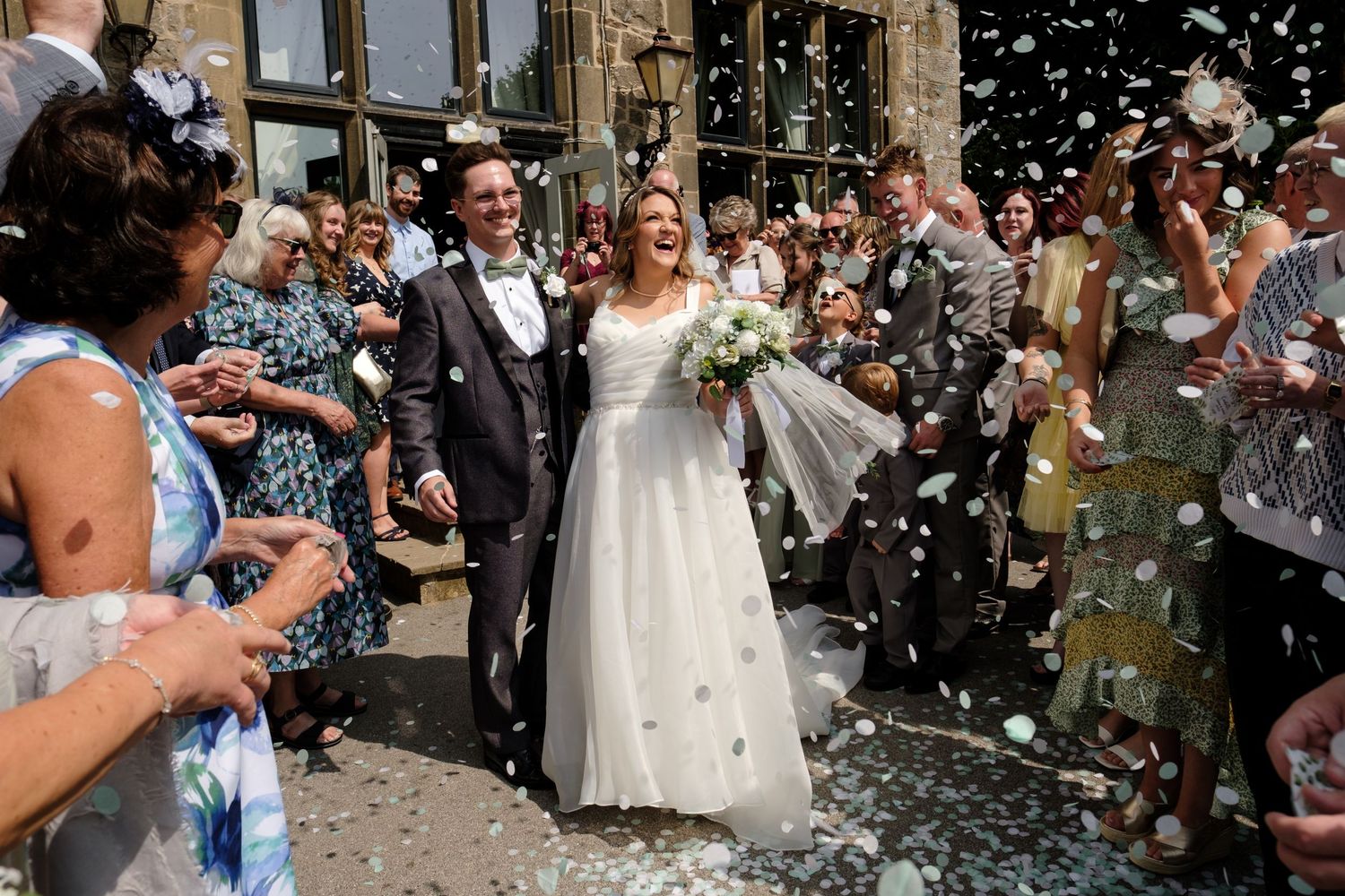 Norfolk Wedding Photographer at The Maynard Arms. Confetti.
