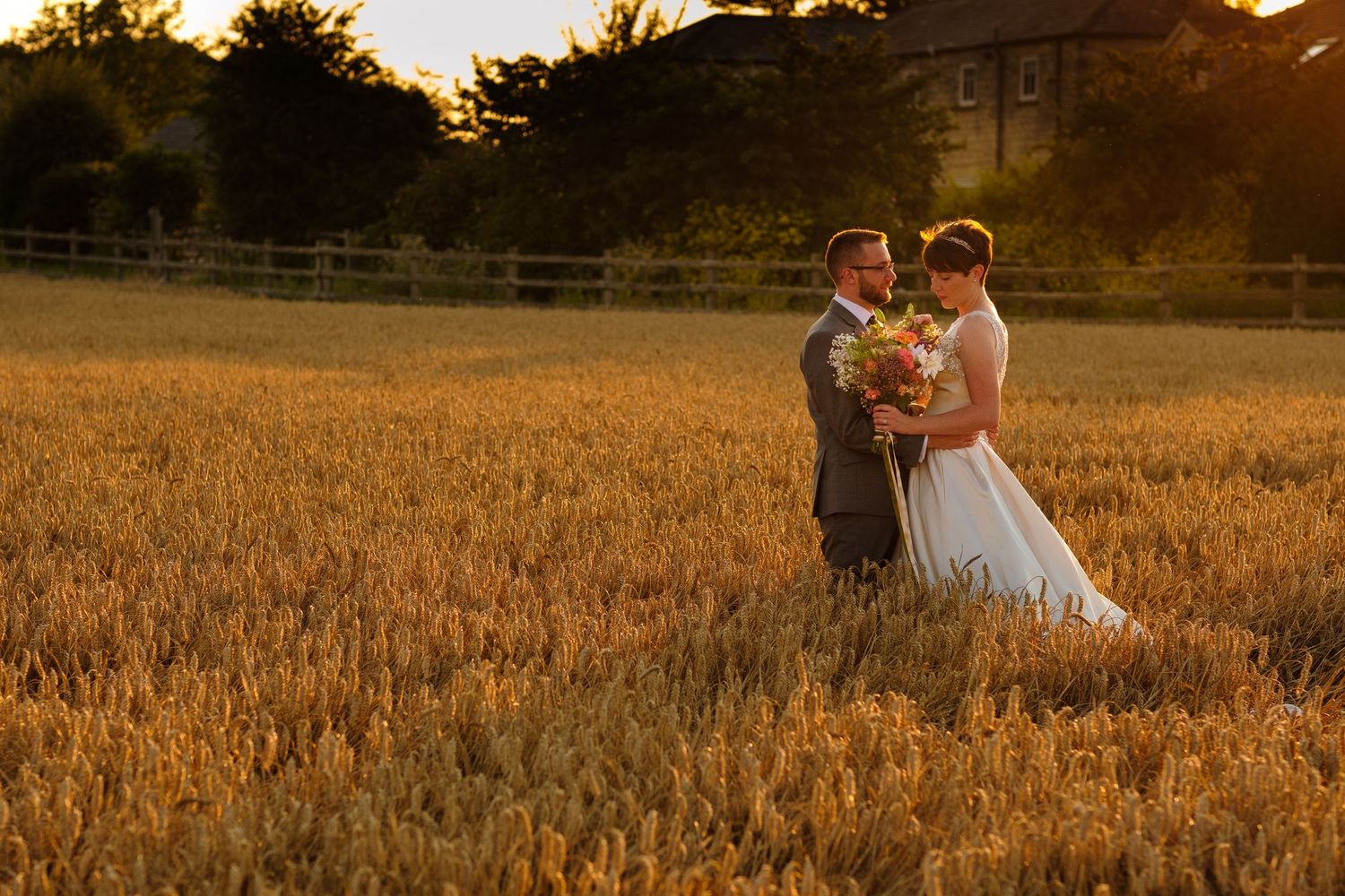Sunset wedding photography by Norfolk wedding photographer Chris Loneragan. Available in Norfolk, Norwich, Suffolk, Cambridge.