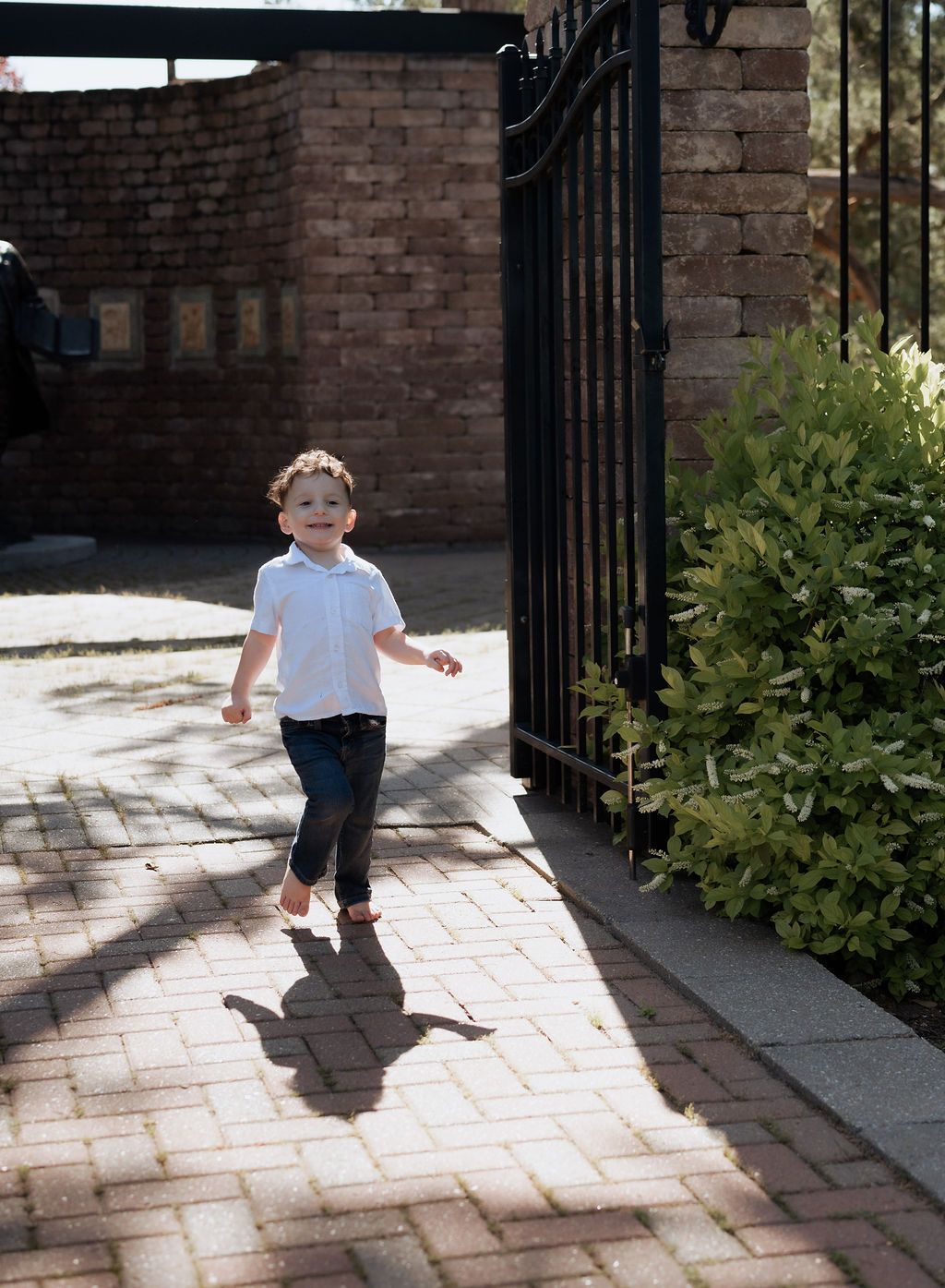 Little boy exploring Oklahoma park during photography session