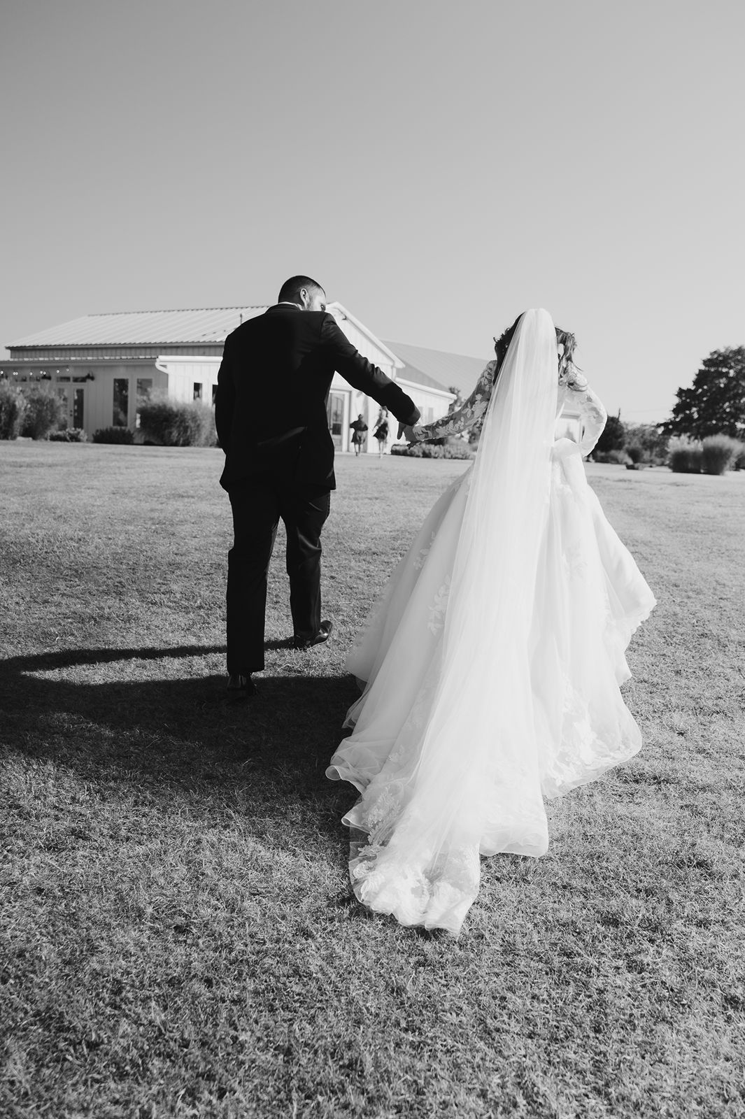 Bride and groom freshly married