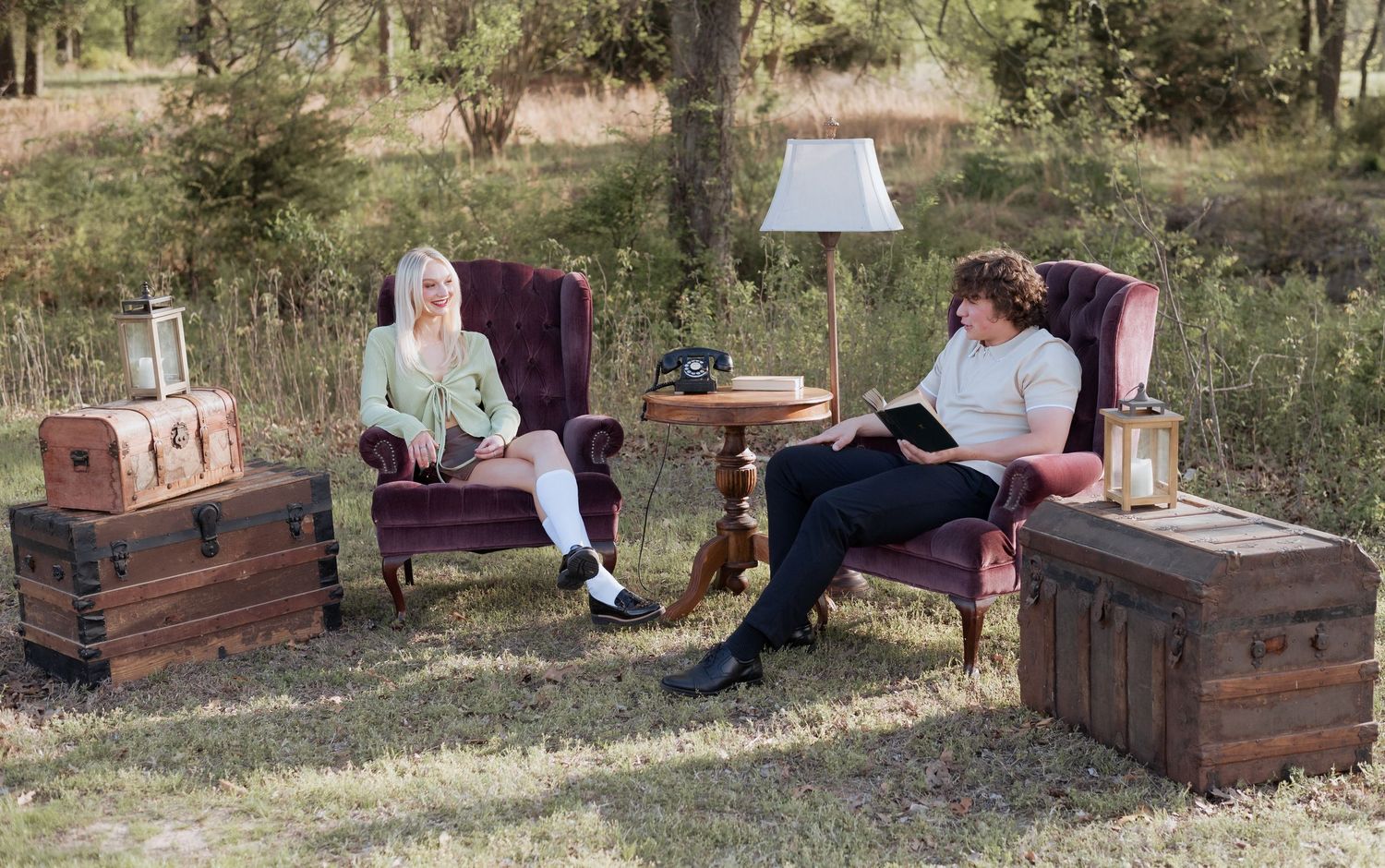 Styled Setup- vintage couple by Tulsa photographer