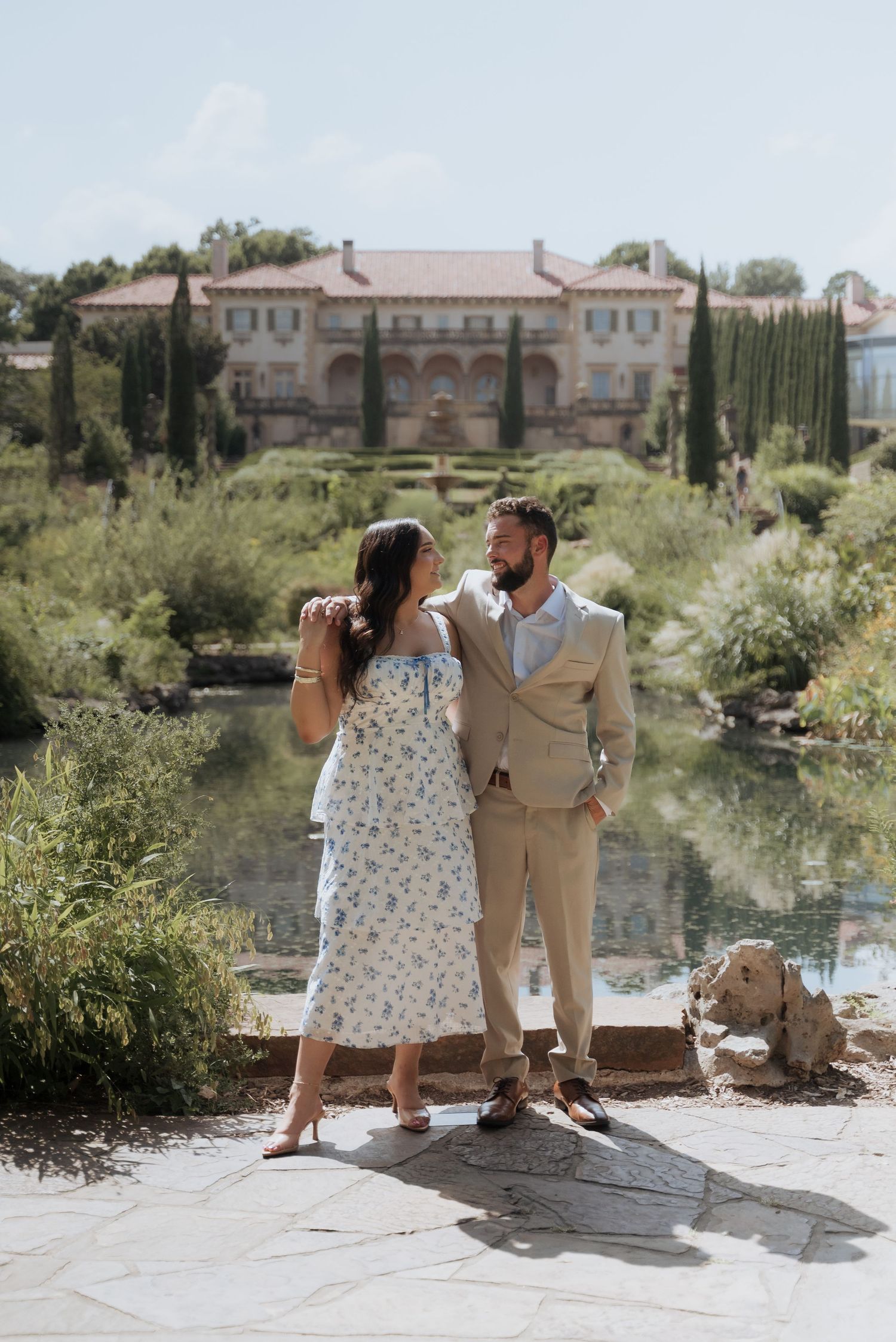 Tulsa Engagement Photographer- Capturing Candid Photography at the Philbrook