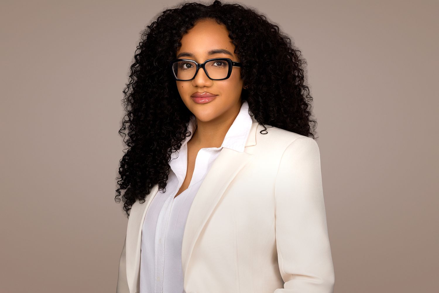 Executive Headshot in Easton, PA | A warm, polished studio portrait for a young professional building her personal brand in the Lehigh Valle