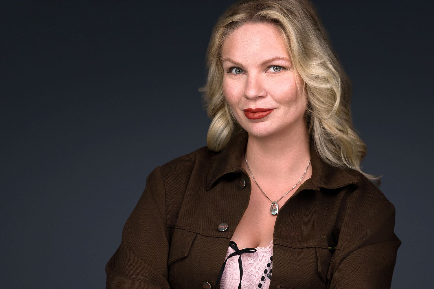 Professional woman headshot in brown jacket - Lehigh Valley individual headshot photography