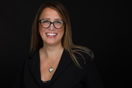 Realtor headshot before professional retouching - straight out of camera