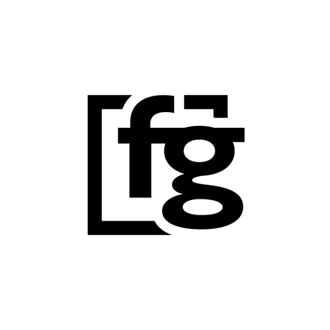 Black and white logo featuring bold letters FG enclosed in square brackets on a white background.