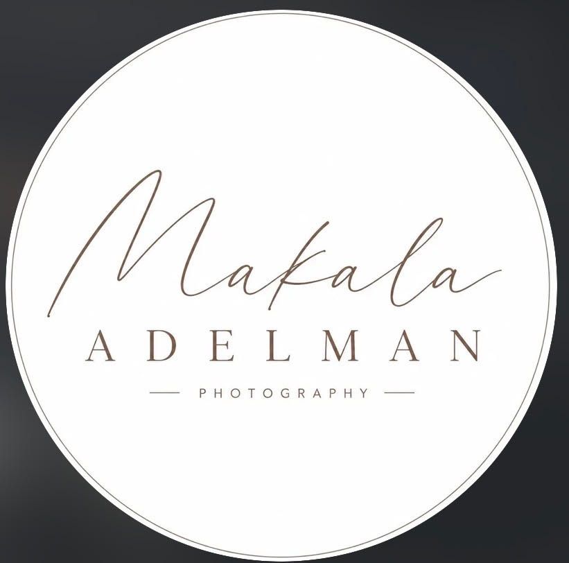 Makala Adelman Photography logo, elegant circular design with script and serif typography on white.