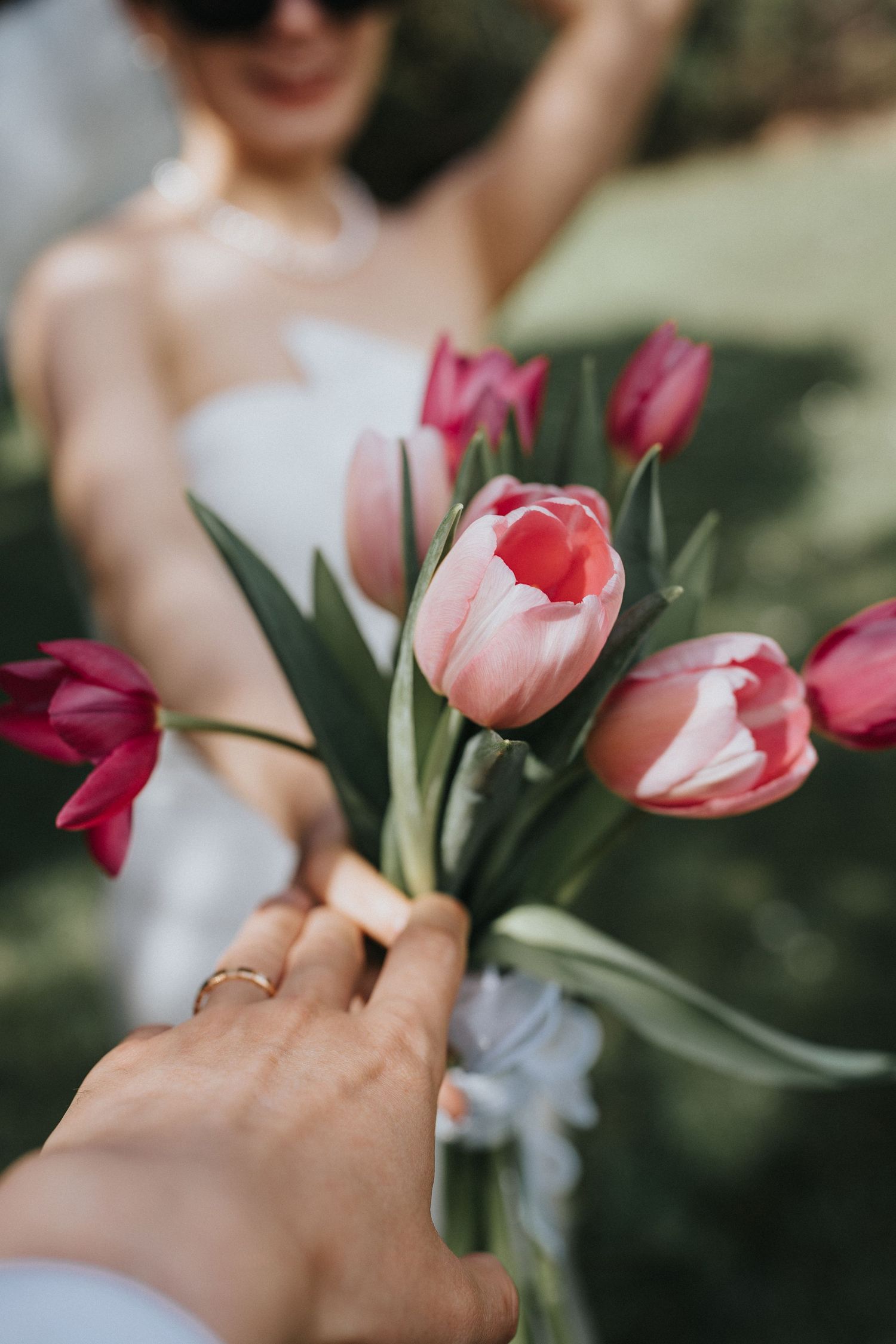 Romantic wedding photoshoot in Auckland with natural and cinematic style by Wesley Yan