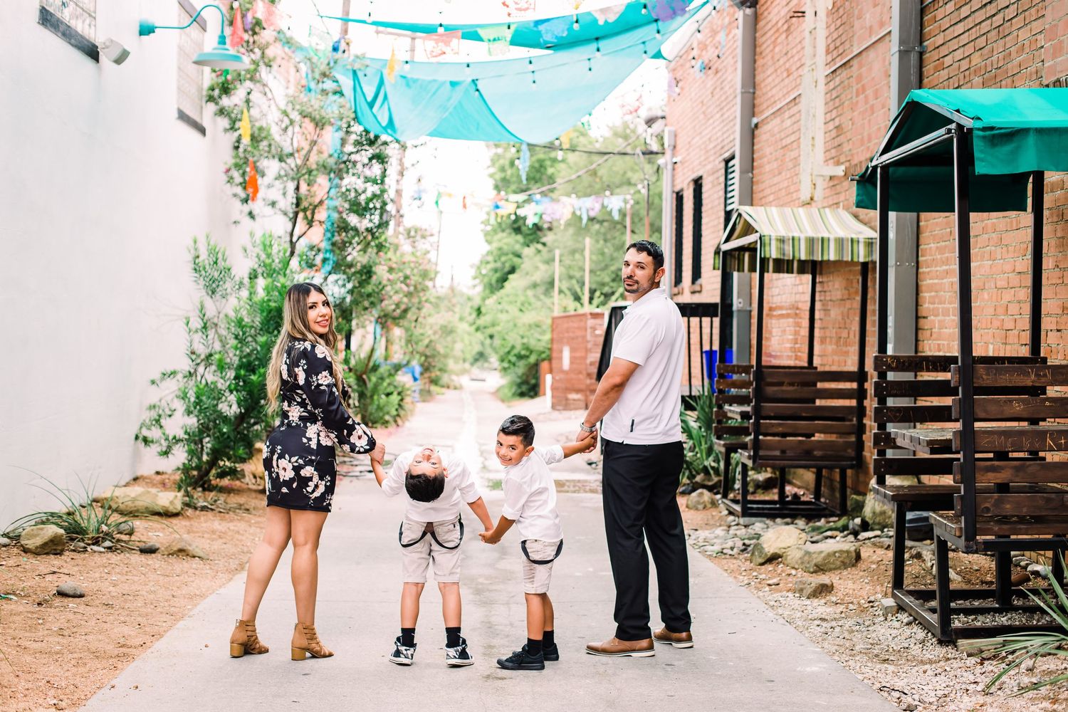 fun urban family photos in dallas fort worth bishop arts district