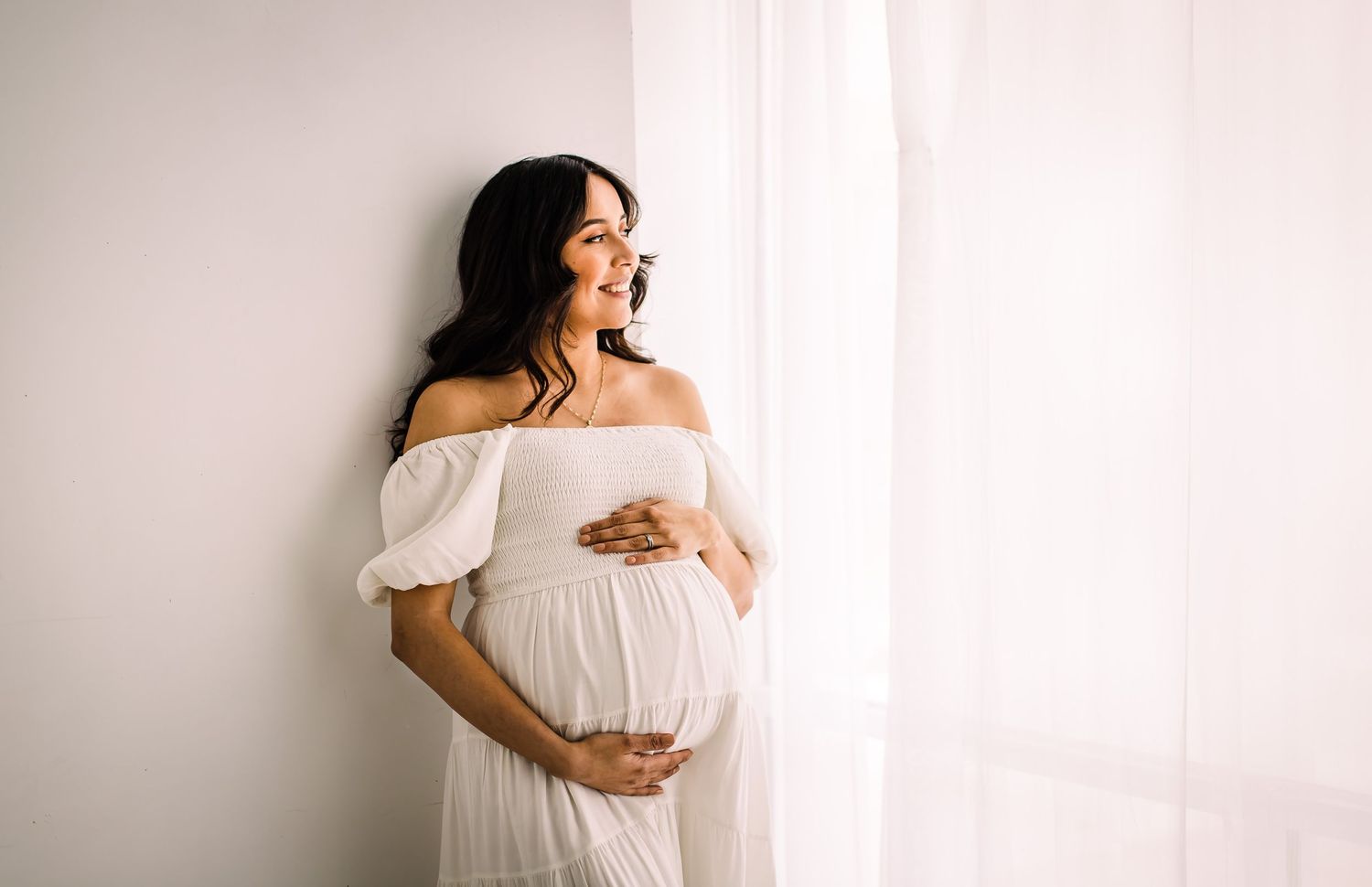 studio maternity session dallas fort worth
