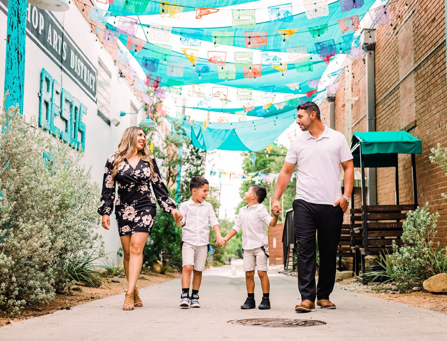 fun urban family photos in dallas fort worth bishop arts district