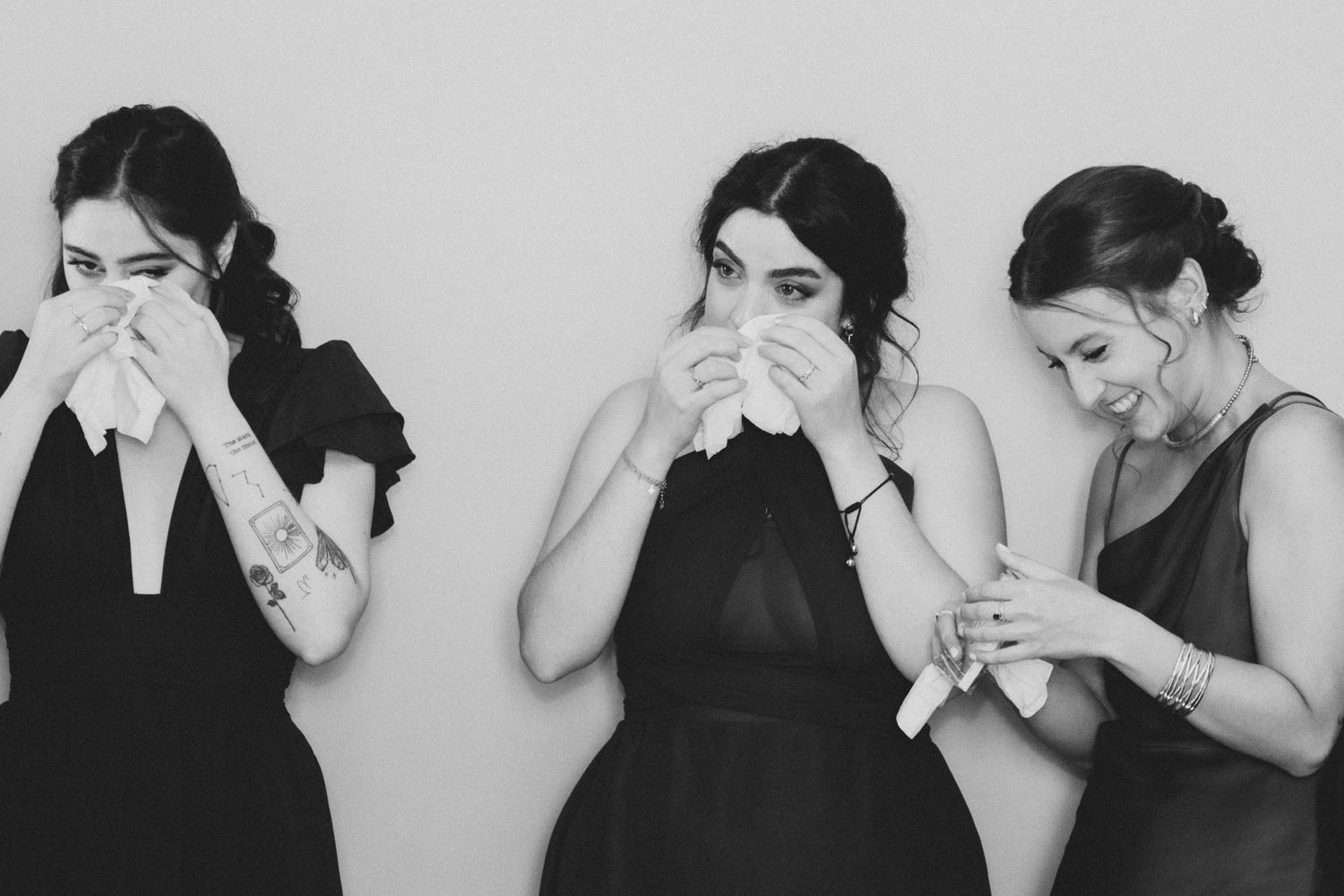 A series of black and white photos showing someone expressing different emotions through dramatic poses and gestures.
