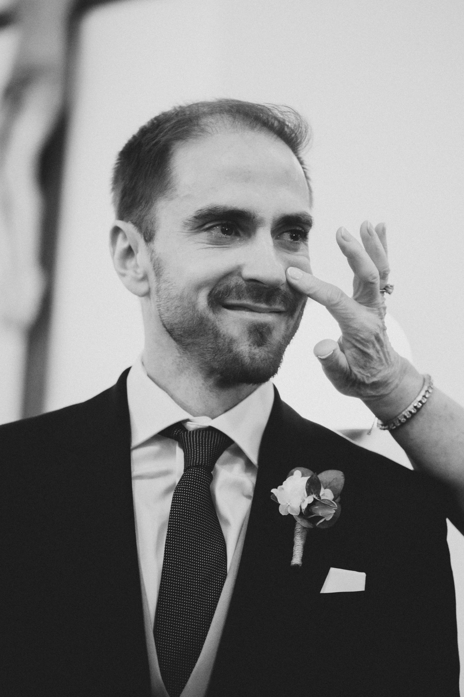 Close-up sequence showing emotional expressions during a wedding ceremony.