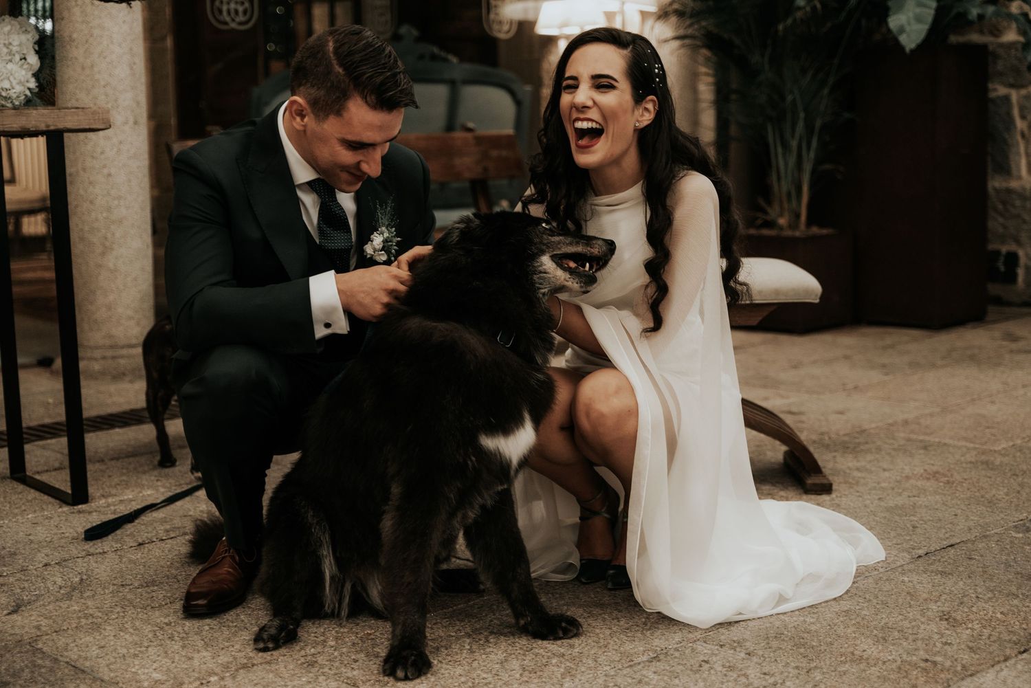 Wedding celebration moment captured in warm tones with natural lighting.