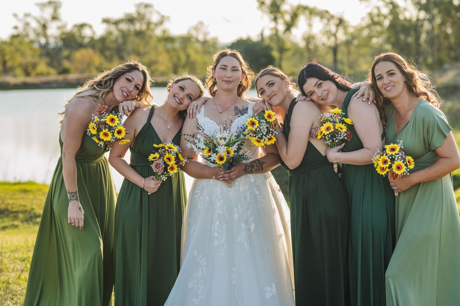 Bride with Bridesmaids