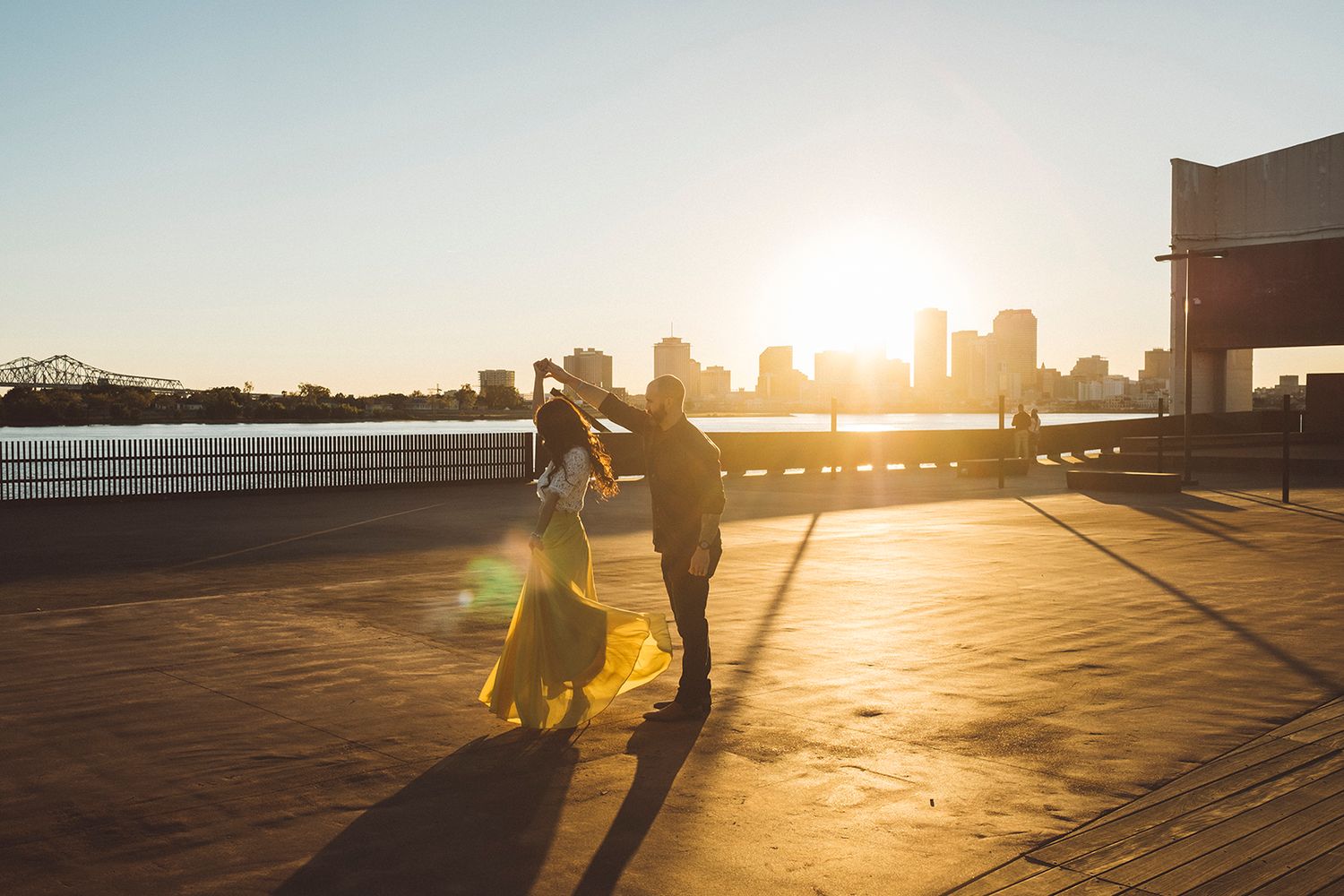 Creative, modern, and romantic New Orleans wedding couple portraits with candid, timeless photography capturing love and real moments
