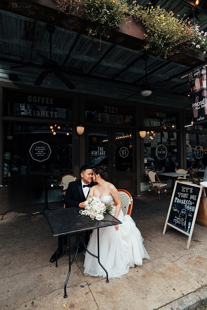 Creative, modern, and romantic New Orleans wedding couple portraits with candid, timeless photography capturing love and real moments