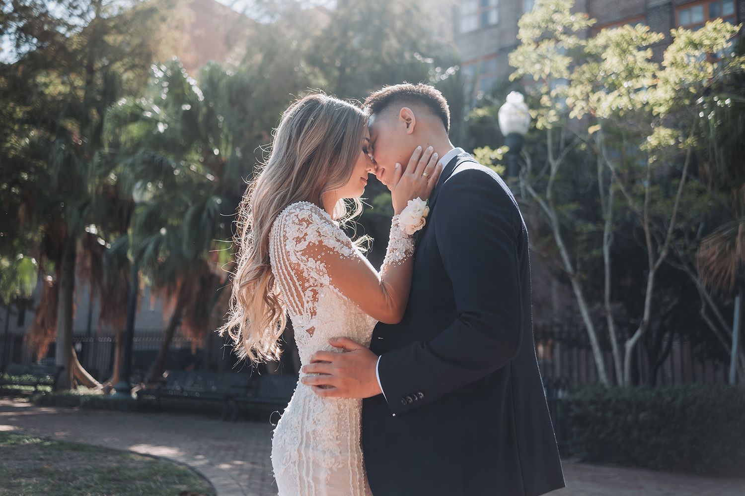 Creative, modern, and romantic New Orleans wedding couple portraits with candid, timeless photography capturing love and real moments