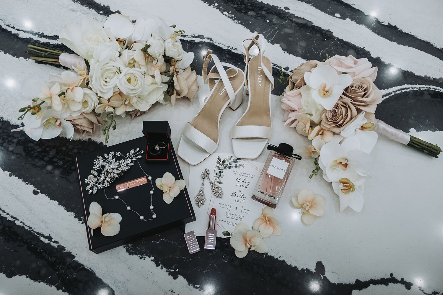 Creative, modern, and romantic New Orleans wedding couple portraits with candid, timeless photography capturing love and real moments
