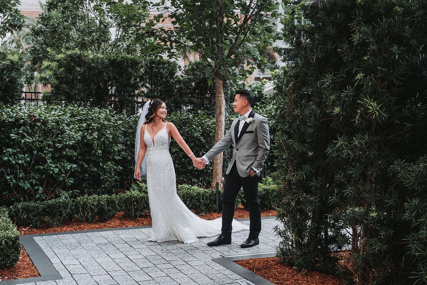 Creative, modern, and romantic New Orleans wedding couple portraits with candid, timeless photography capturing love and real moments