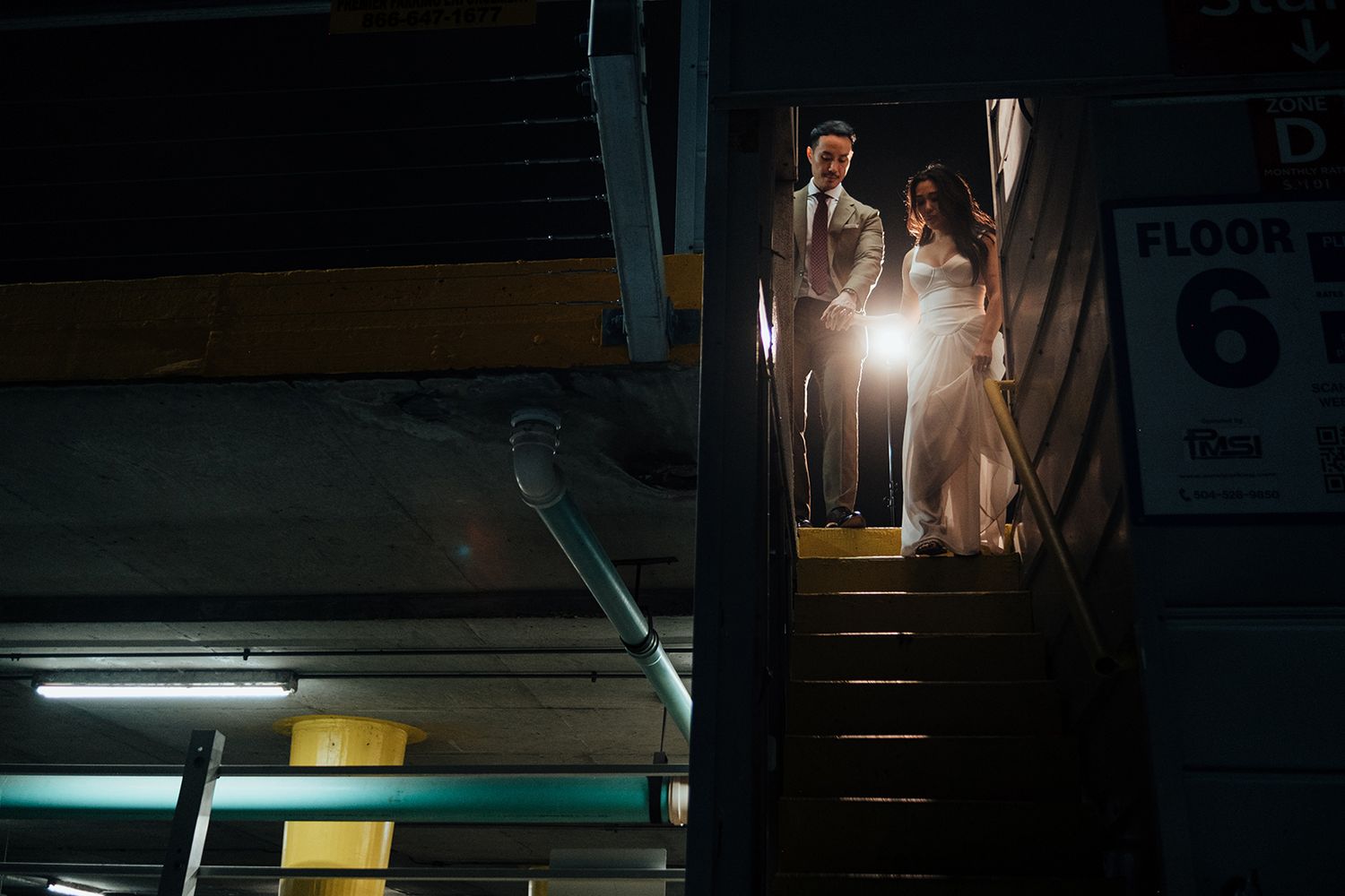 Creative, modern, and romantic New Orleans wedding couple portraits with candid, timeless photography capturing love and real moments