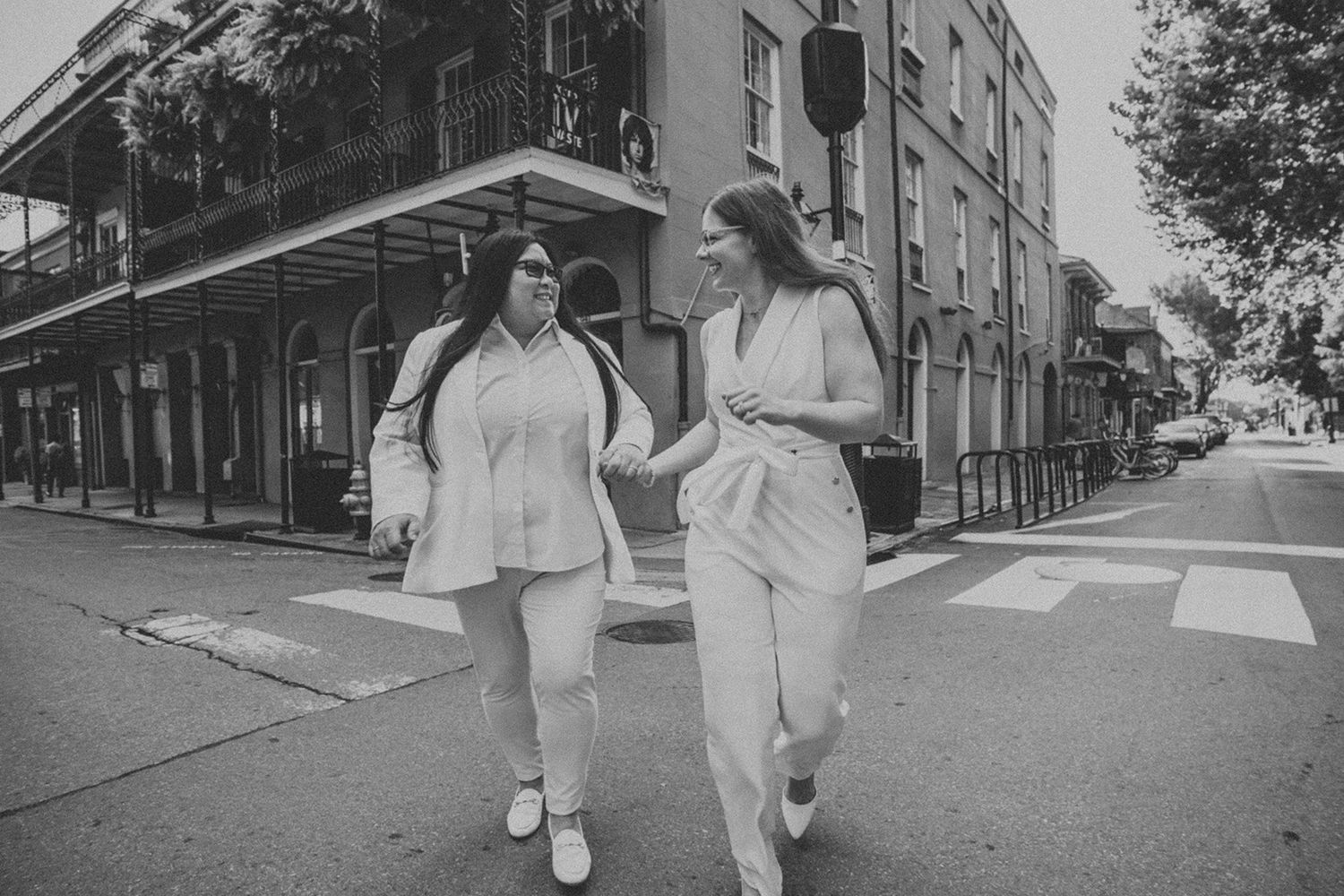 Creative, modern, and romantic New Orleans wedding couple portraits with candid, timeless photography capturing love and real moments