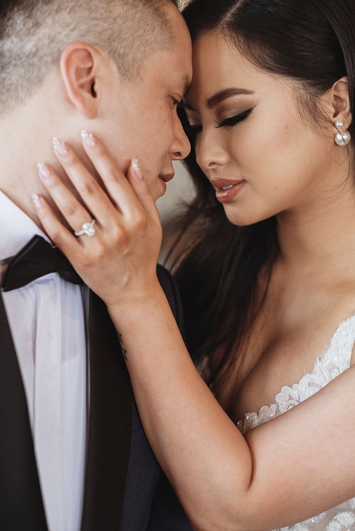 Creative, modern, and romantic New Orleans wedding couple portraits with candid, timeless photography capturing love and real moments