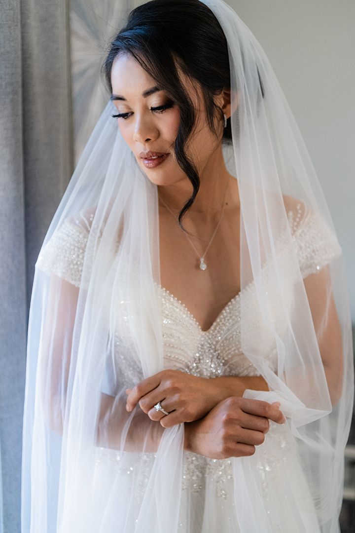New Orleans wedding bride photo during getting ready creative, modern