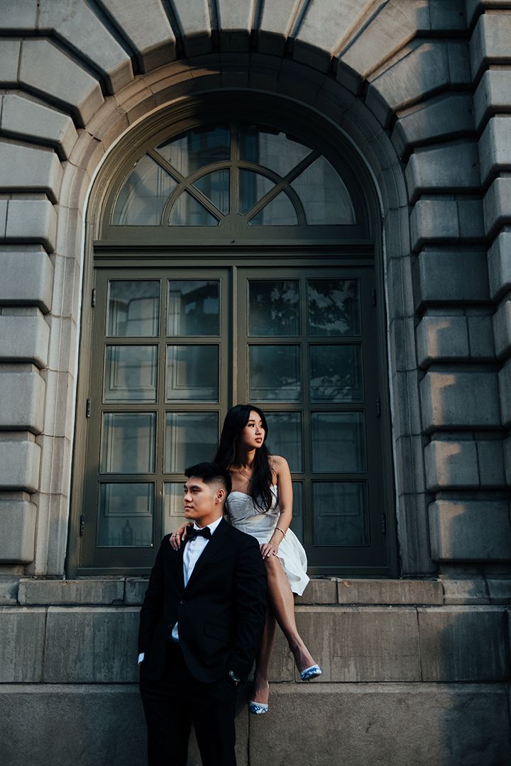 Creative, modern, and romantic New Orleans wedding couple portraits with candid, timeless photography capturing love and real moments