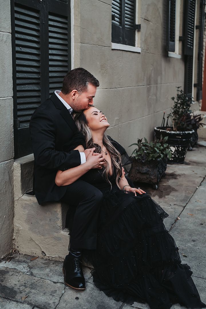 Creative, modern, and romantic New Orleans wedding couple portraits with candid, timeless photography capturing love and real moments