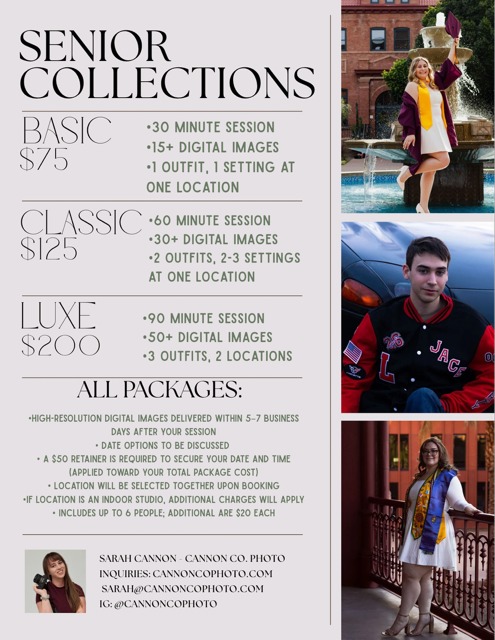Arizona Photographer Pricing Senior Portraits