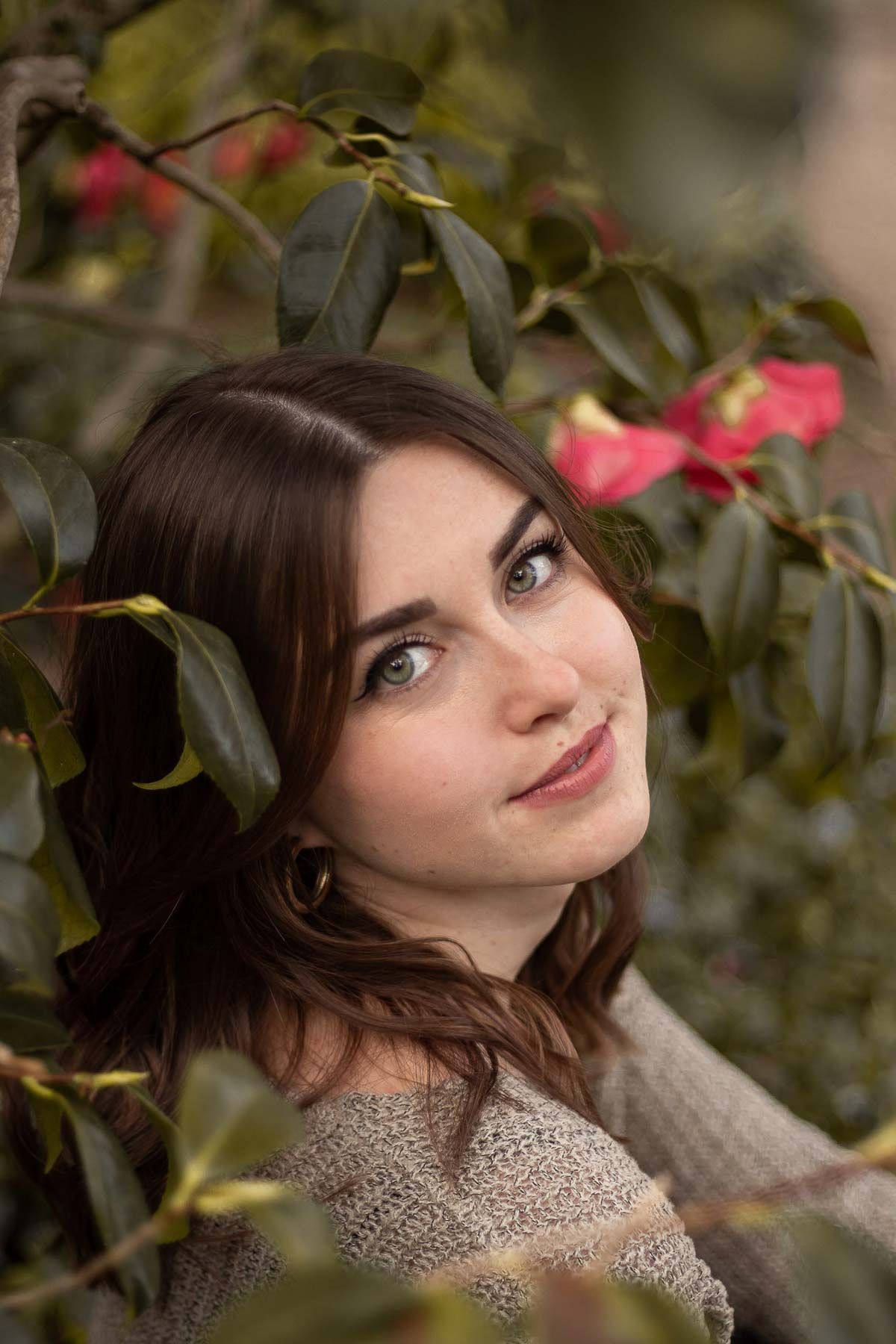 shooting portrait femme à Tours en extérieur, jardin botanique