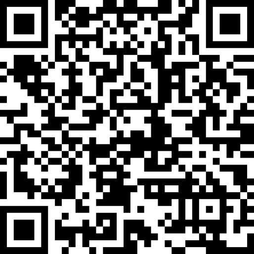 Black and white QR code for scanning with a mobile device to access a website or digital content.