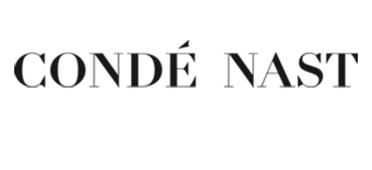 Elegant black and white Conde Nast logo design displayed in a minimalist style against a white background.