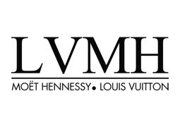A luxury brand logo for LVMH (Moët Hennessy Louis Vuitton) displayed in black text against a white background.