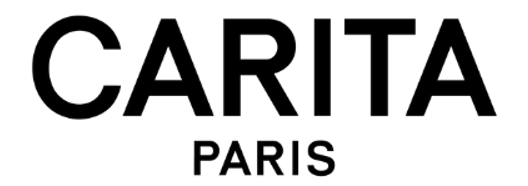 Vintage Cartier Paris logo text design in black and white with elegant typography.