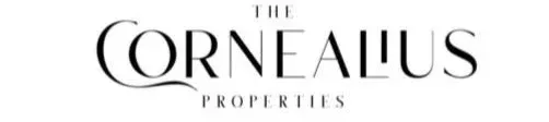 The Cornealius Properties elegant black and white logo with serif typography.
