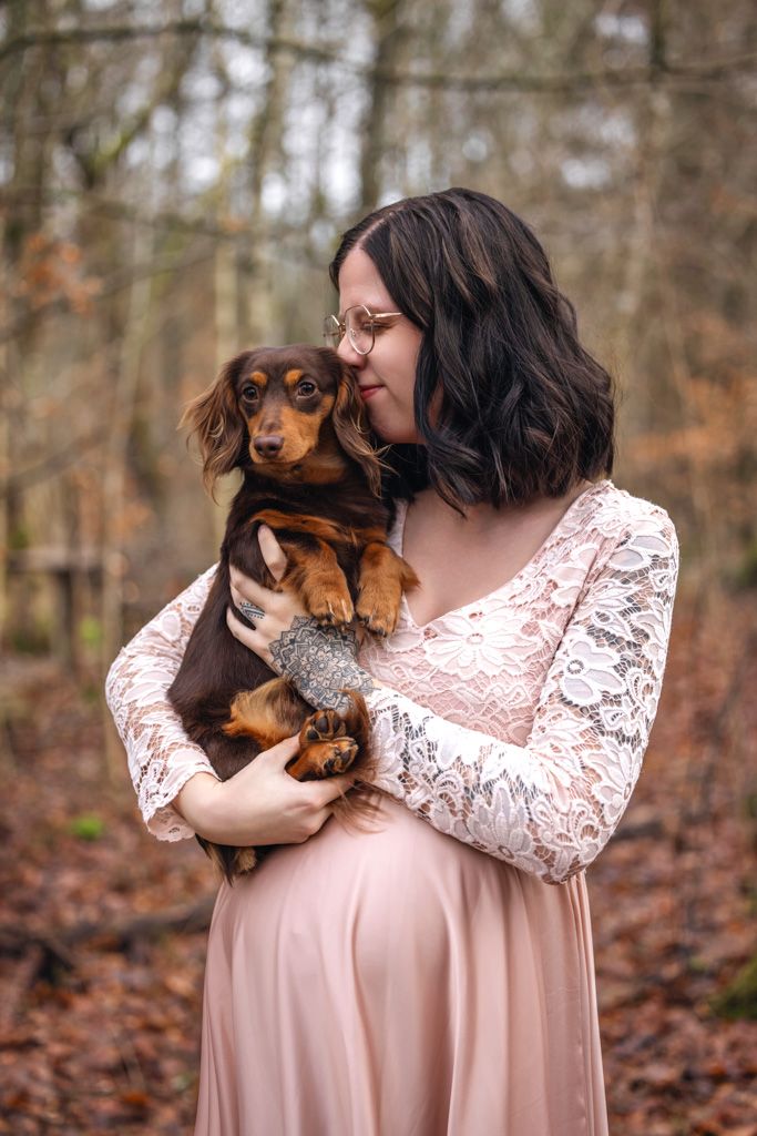 Personlig gravidfotografering Skåne med hund