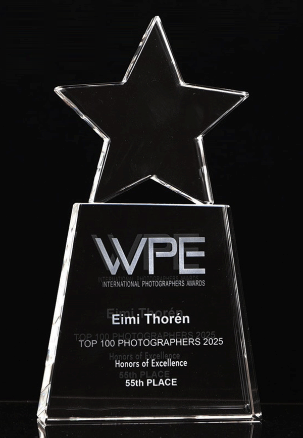 Top 100 i WPE awards i 2025, en stor fotograf tävling med fotografer från hela världen.