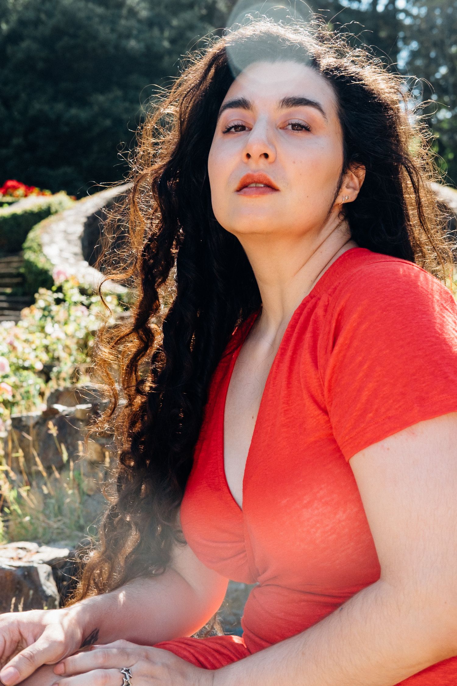Colorful, outdoor, creative portrait of creative entrepreneur taken by professional photographer Jenn Chen in San Francisco